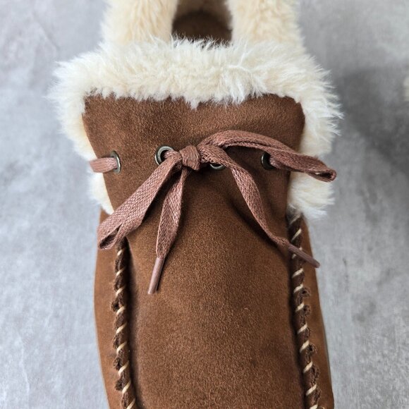 Orthofeet Tuscany Loafer Slippers Mens 10 Wide Brown Suede Comfort Slip On Shoes - Picture 10 of 11